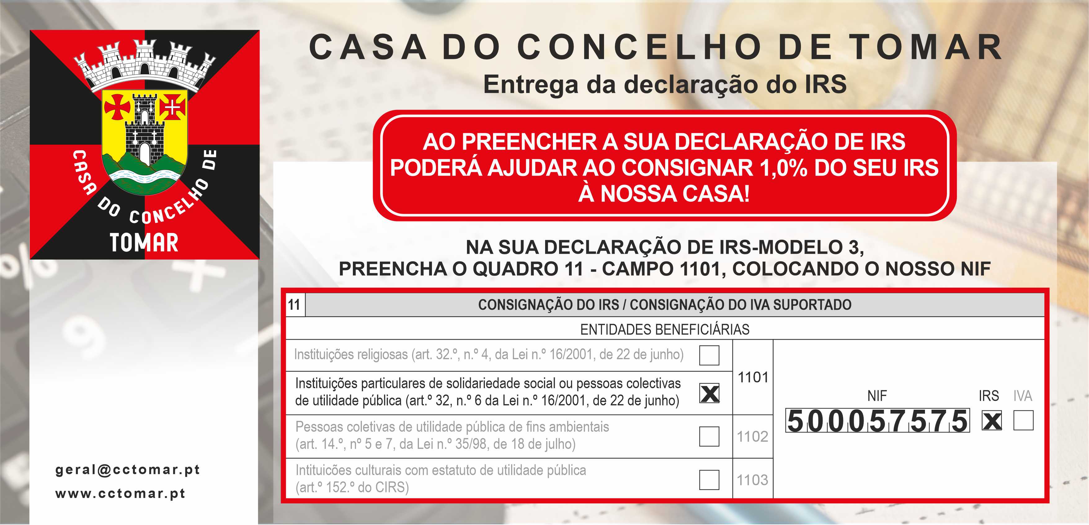 Consignaçãi de IRS 2026